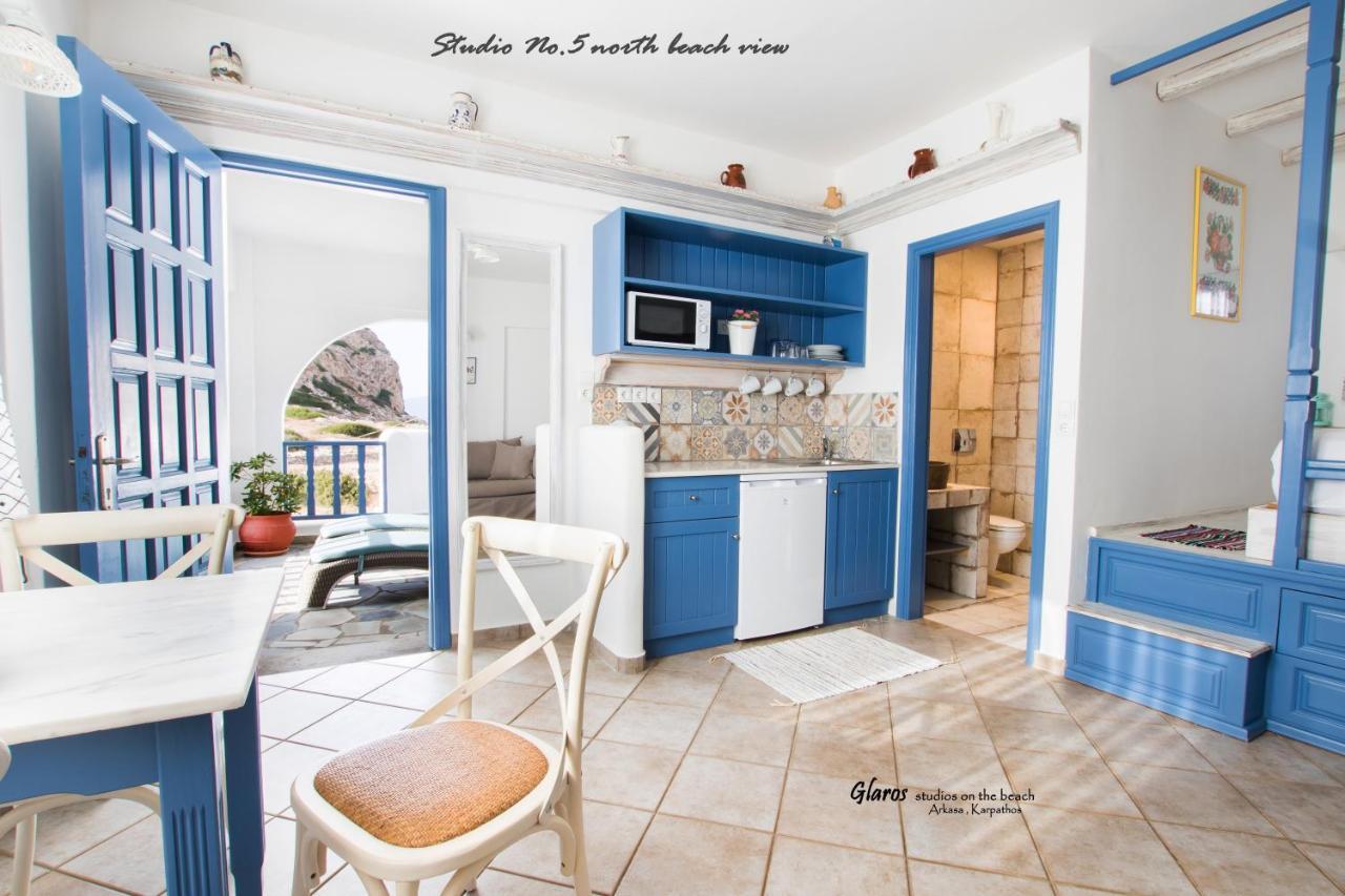 Апартаменты Glaros Luxury Studio On The Beach Аркаса Экстерьер фото